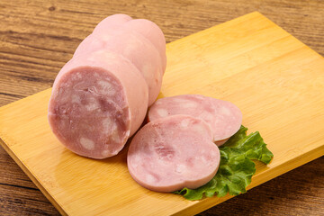 Natural ham with two slices