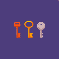 Pixel art keys