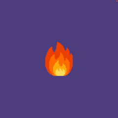 Pixel art fire - 425120395