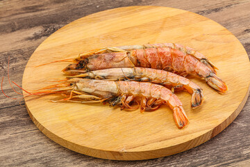 Tasty big Langoustine over the board