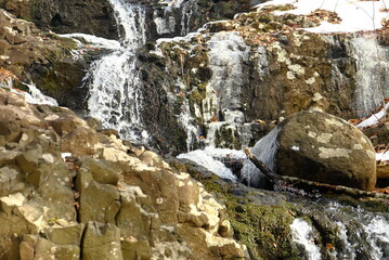 waterfall in the mountains