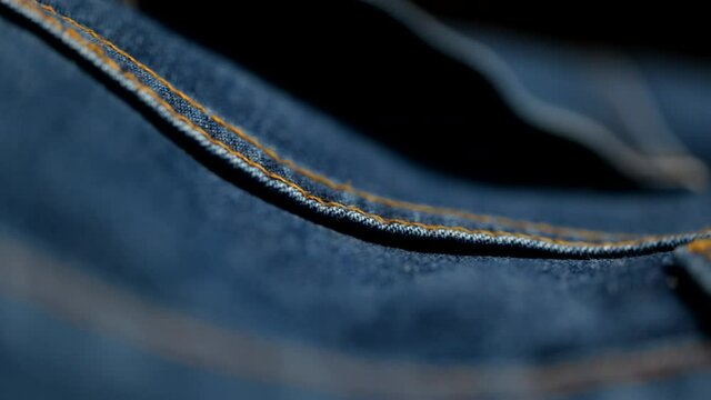 Blue jeans fabric cloth material texture textile macro background