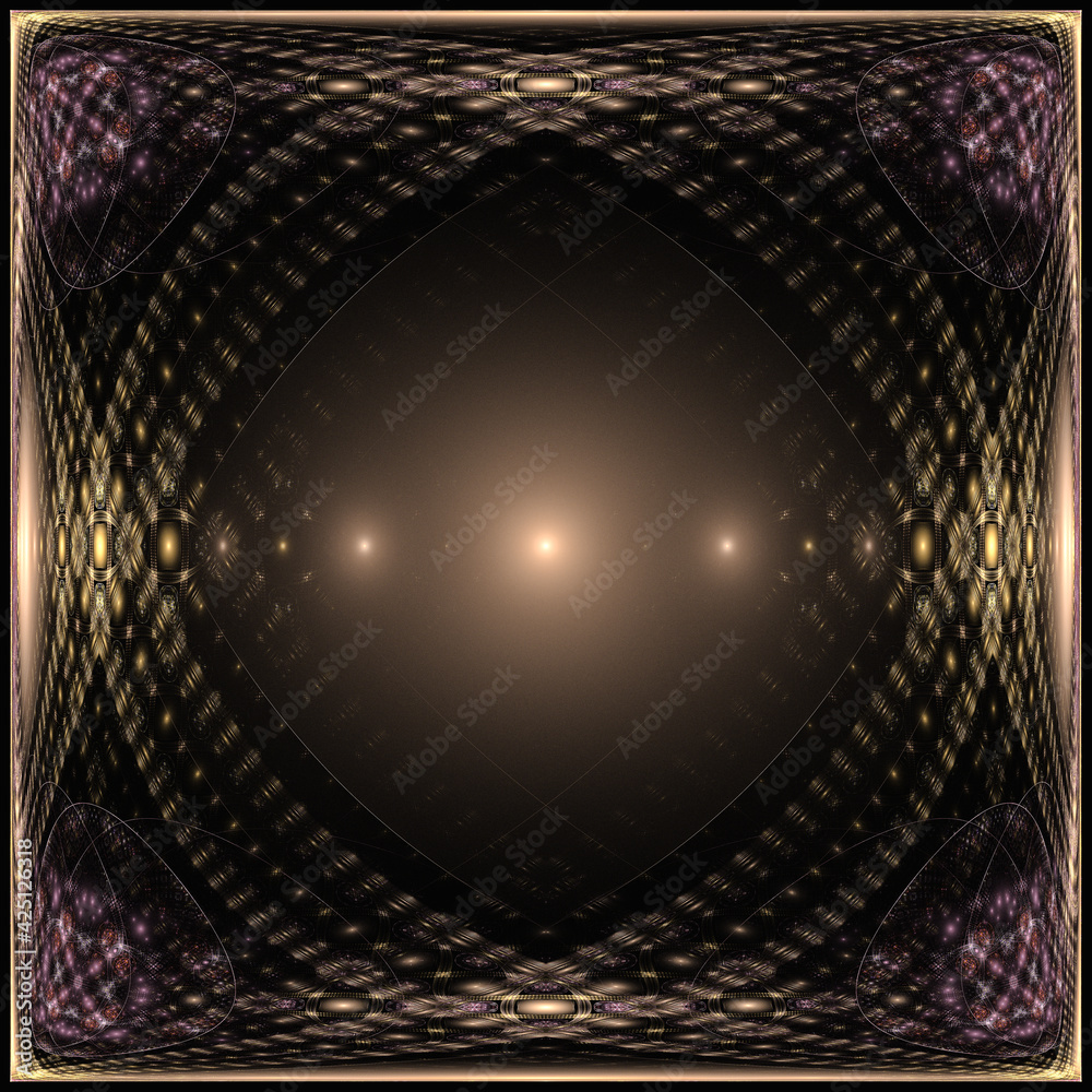 Poster 3d effect - abstract fractal graphic