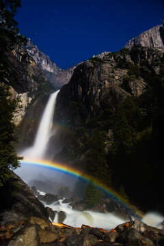 Moonbow at Lower Yosemite Falls