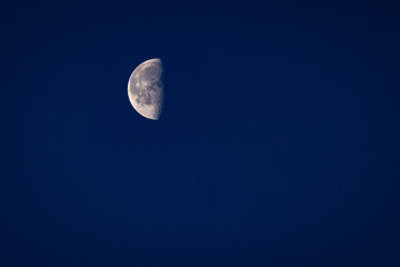 half moon on a spring morning