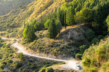 Typical sicilian landscape in the Nebrodi park near the Catafurco waterfalls