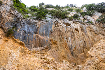Fototapeta na wymiar Typical sicilian landscape in the Nebrodi park near the Catafurco waterfalls