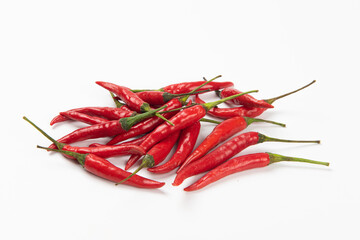 red hot chili peppers isolated on white background