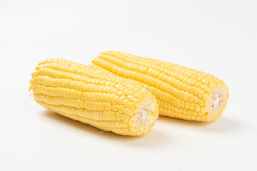 Fresh corn isolated on white background
