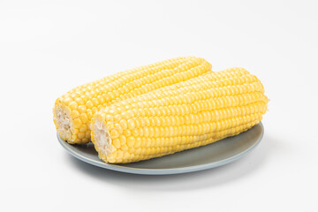 Fresh corn isolated on white background