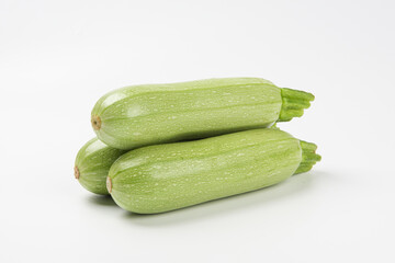 Fresh cocozelle isolated on white background.
