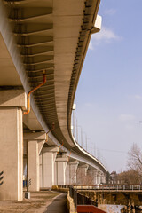 road bridge bottom view bends