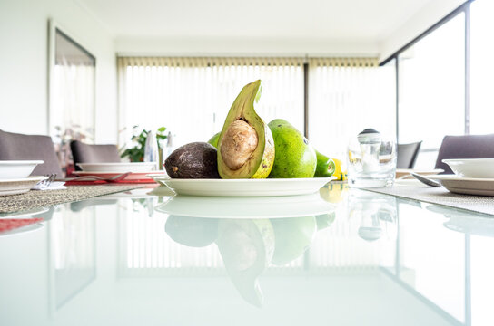 traditional colombian food avocado on the table in the dinningroom	