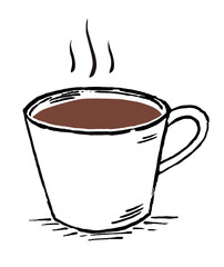 Hot coffee mug illustration