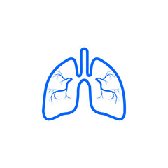 Obraz premium Human Lungs Icon vector