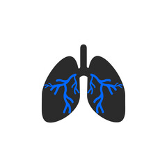 Human Lungs Icon vector