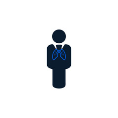 Human Lungs Icon vector