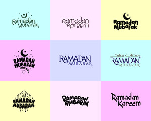Ramadan English Typography Design Bundle 