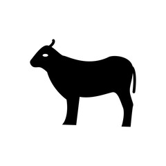 cow icon solid style vector