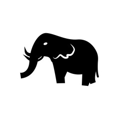 Elephant icon solid style vector