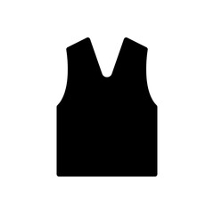 Sleeveless icon solid style vector