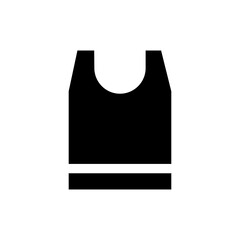 Sleeveless icon solid style vector