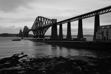 Forth Bridge Black and White