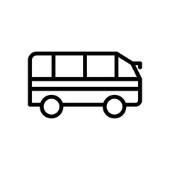 Bus icon  line style vector for your design element