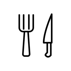 fork knife icon line style vector  design element