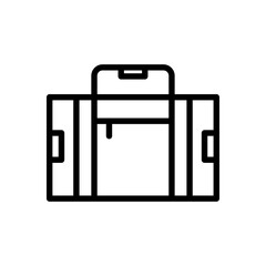 suitcase icon line style vector  design element