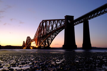 Railway bridge at Sunset