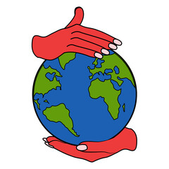 Ilustración del concepto abstracto día de la tierra celebración mundial activismo ambiental salvar el planeta cambio climático © vectore