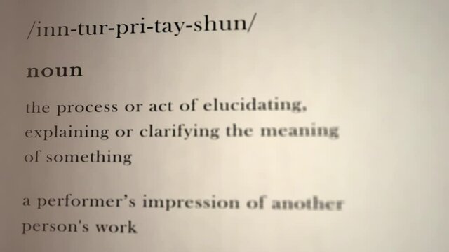 Interpretation Definition