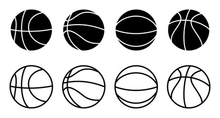 Basketball icon set. Basketball ball icon. Basketball logo vector icon