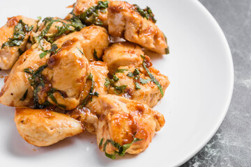 鶏ササミの梅肉炒め