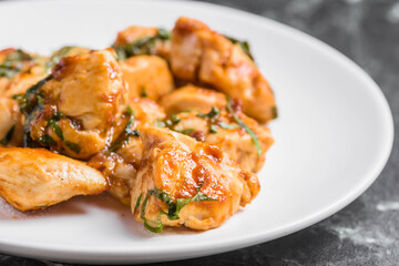 鶏ササミの梅肉炒め