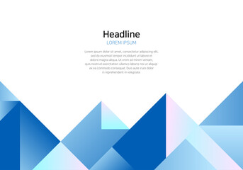 Geometric vector background design of blue gradient color.
