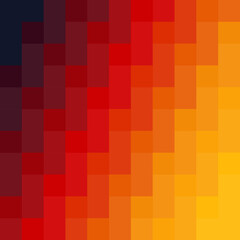 Composición de cuadrados en colores cálidos con efecto degradado
