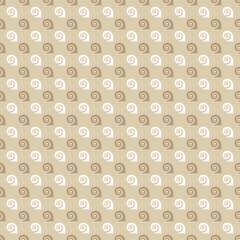 北欧風、渦巻き模様の背景パターン　茶色