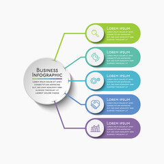 Business circle. timeline infographic icons designed for abstract background template milestone element modern diagram process technology digital marketing data presentation chart Vector