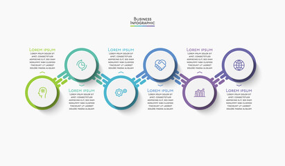 Business data visualization. timeline infographic icons designed for abstract background template milestone element modern diagram process technology digital marketing data presentation chart Vector
