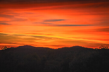 The amazing colours of an Australian Outback Sunset