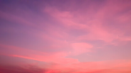 Abstract idyllic winter frosty orange and purple sky,background texture of colorful sunset. Twilight sky