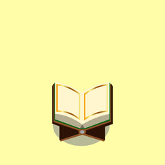A vector of Quran on cream background. Use for islamic wich template.