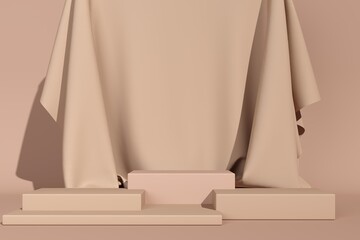 Abstract background, mock up scene geometry shape podium for product display. 3d render