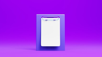 Note template background. 3D illustration mock up for text with copy space