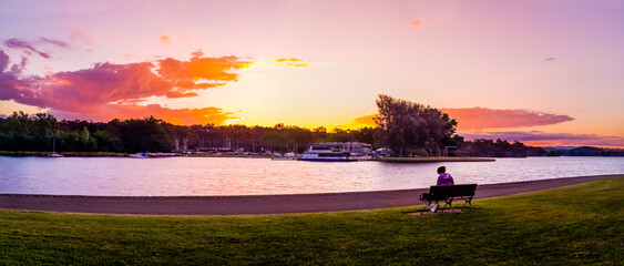 Sitting in Canberra Nara Peace Park