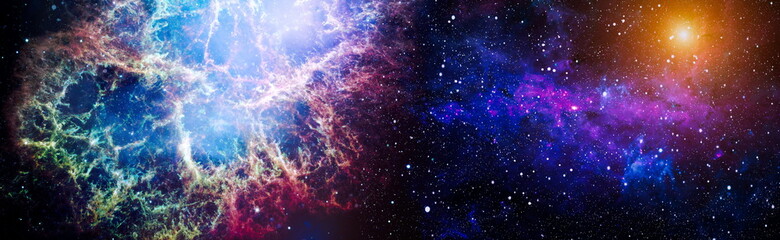 High quality space background. explosion supernova. Bright Star Nebula. Distant galaxy. Abstract...
