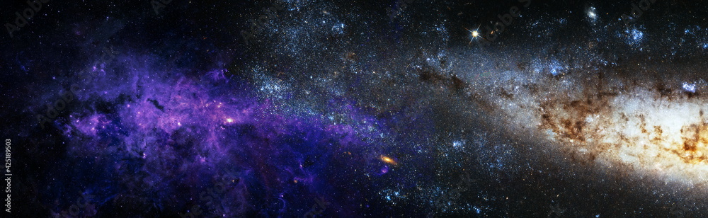 Wall mural deep space. high definition star field background . starry outer space background texture . colorful