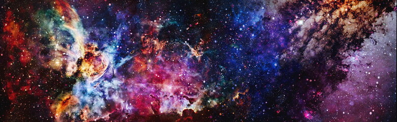 Mystical beautiful space. Unforgettable diverse space background Elements of this image furnished...